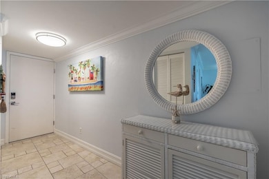 Entrance foyer with ornamental molding