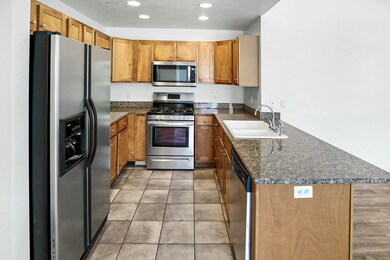 Kitchen with stainless steel appliances