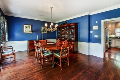 The large dining room can accommodate any sized ta