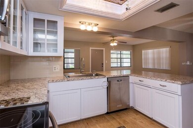 Kitchen view to family room