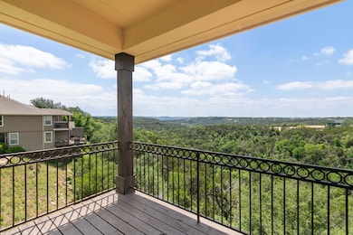 Wooden terrace with a forest view