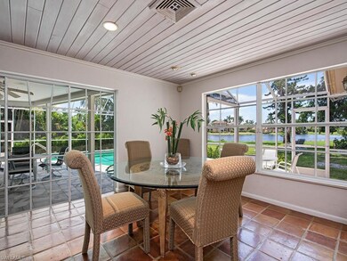 Dining room adjacent to the kitchen and covered la