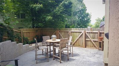 Stamped concrete patio makes for zero maintenance.