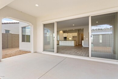 Large patio with upgraded slider