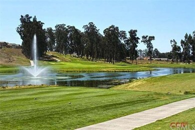 Beautiful golf course view with fountain water fea