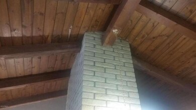 Vaulted cedar ceiling beams