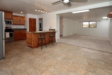 View from dining room to living room