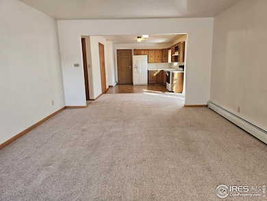 Spacious, open floor plan with recently shampooed carpet.