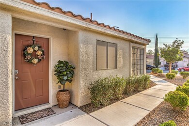 The welcome entry is on the side of the home. A ve