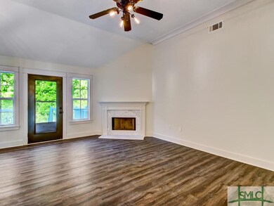 Living area with new wood burning fireplace - carr