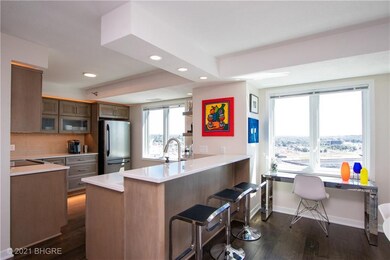 Upscale Kitchen area with Bar seating