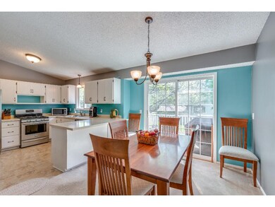 Dining area flows into the kitchen.