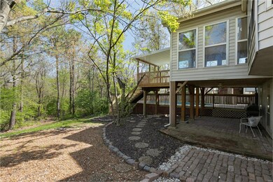 Private lot which backs to wooded area.