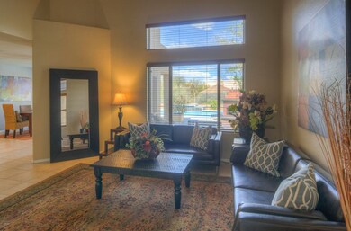 Views of Pool from Living Rm