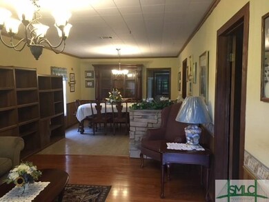 View of dining room from front door