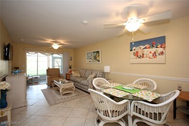 Fully Tiled Dining and Living room