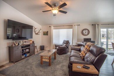 Living room with Cathedral ceiling