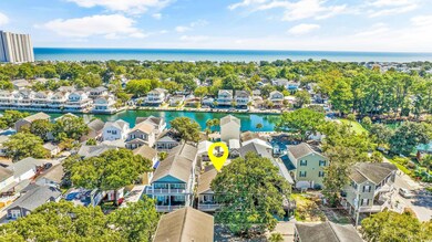 Bird's eye view with a residential view and a wate