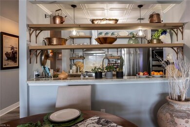 Looking back into the kitchen