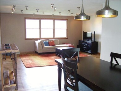 Dining room looking into living room.