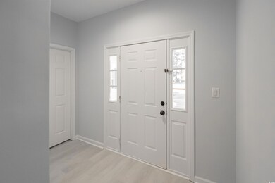 Entryway featuring light wood-type flooring