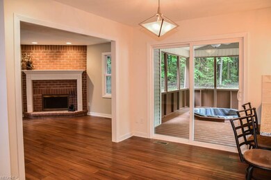Dinette with a sliding door to the deck.