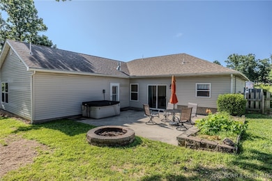 Nice patio on back side of home/Fully fenced in ba