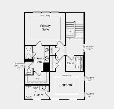 Additional Highlights Include: like laminate treads and an open stair rail.