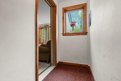 Entry door to the living area from the top of the stairway