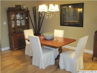 Dining area is combined with family room in this w