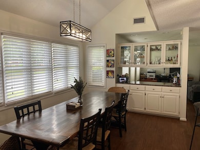 Dining area with extra bar and cabinets