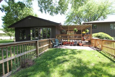 Fenced in area off deck