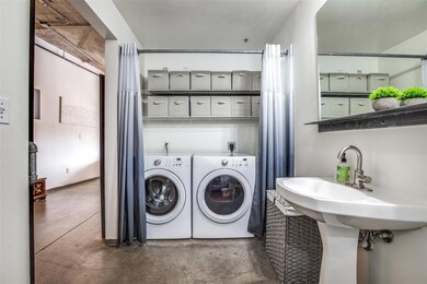 Laundry area within the bathroom
