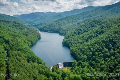 Drone view of Lake Logan 1 mile from house