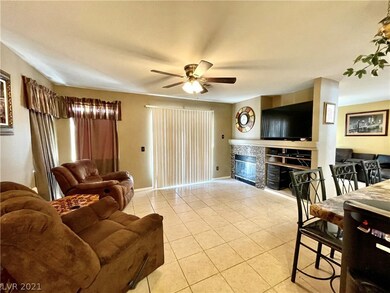 Sitting area next to kitchen with access to backya