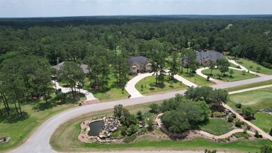 Aerial view of this house to see how its located in this gated community.
