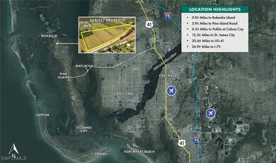 Map / location featuring property boundaries highl