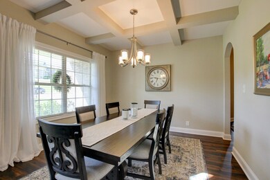 Dining Room with Coffered Ceiling
