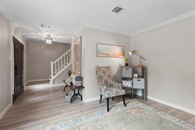 Foyer leads right into the formal living room -wou