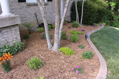 Flowers right side of porch