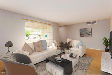 Living room staged