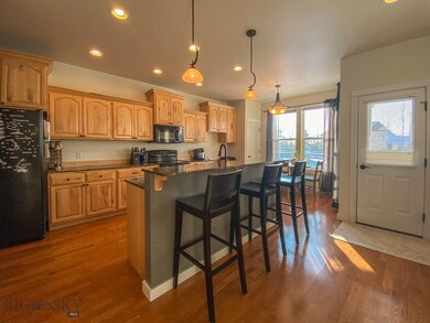 Kitchen island with granite countertops