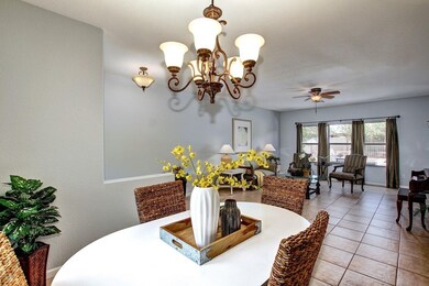 Dining area and living room