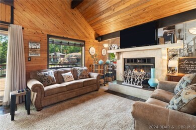 The focal point of the main living area is the woo