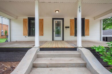Property entrance with a porch