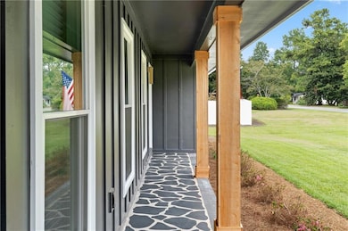 View of covered porch