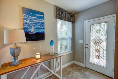Large tiled foyer