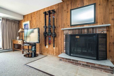 Fireplace and ski rack