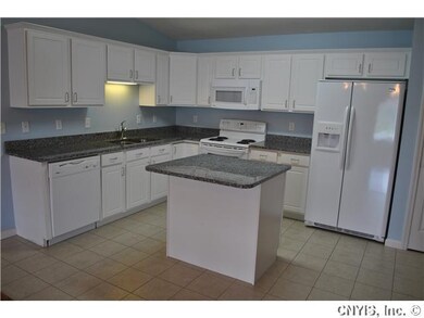 Kitchen Love the space above the cabinets for your dcor, add some color and make this kitchen POP!
