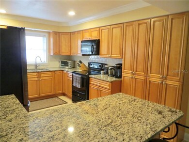 Granite breakfast bar.